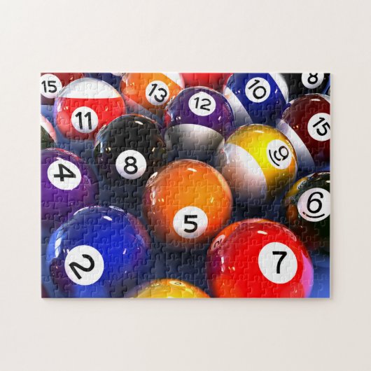 Billard-Pool-Ball-Foto-Puzzlespiel Puzzle (Horizontal)