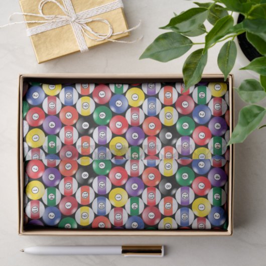 Billard-Pool-Ball-Muster Seidenpapier (Geschenk)