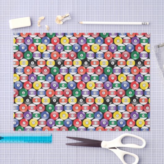 Billard-Pool-Ball-Muster Seidenpapier (Handwerk)