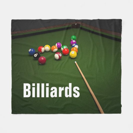 Billard-Pool-Ball-und Pool-Tabellen-Fleece-Decke Fleecedecke (Vorderseite (Horizontal))