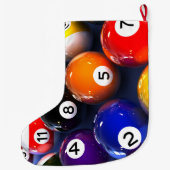 Billard-Pool-Ball-WeihnachtsStrumpf Großer Weihnachtsstrumpf (Rückseite)