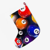 Billard-Pool-Ball-WeihnachtsStrumpf Großer Weihnachtsstrumpf (Rückseite (Hängend))