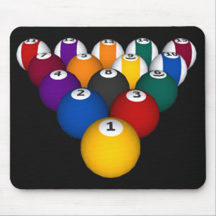 Billard/Pool-Bälle - kundenspezifisches Mousepad
