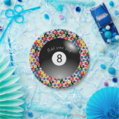 Billard-Pool-Bälle Solid Number Acht Pappteller (Party)