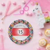 Billard-Pool-Bälle Stricknummer Fünfzehn Pappteller (Party)