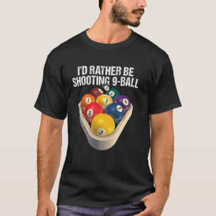 Billard Pool Balls Rack Cool 9 Ball Illustration T-Shirt