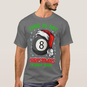 Billard Pool Das ist mein Weihnachts-Pajama-Shirt T-Shirt