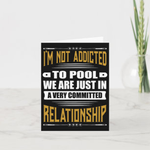 Billard Pool Funny Ich bin nicht zum Pool verpflic Karte