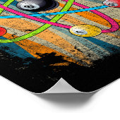 Billard Pool Hall Sport Bar Atom Shooting 8 Bal Poster (Ecke)