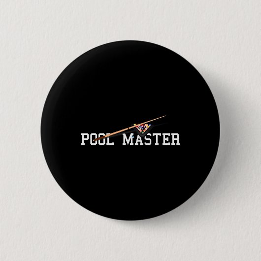 Billard Pool Master für die Pionate Pool Liebhaber Button (Vorderseite)