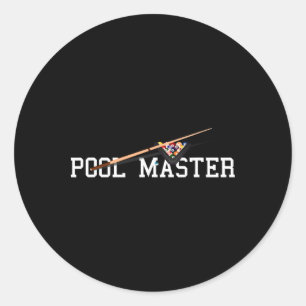 Billard Pool Master für die Pionate Pool Liebhaber Runder Aufkleber