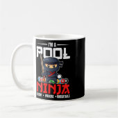Billard Pool Ninja 8 Ball Funny Men Jungs Kinder B Kaffeetasse (Links)