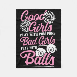 Billard Pool Player Ball Girl Good Girl Play Fleecedecke