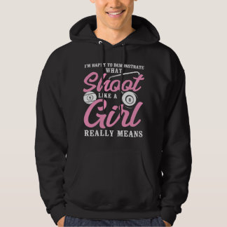Billard Pool Player Ball Girl Pun Vintage Girls Hoodie