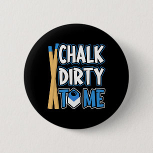 Billard Pool Player Ball Puff Vintage Chalk Dirty Button