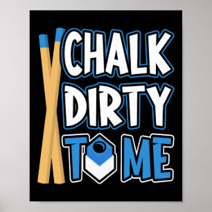 Billard Pool Player Ball Puff Vintage Chalk Dirty Poster