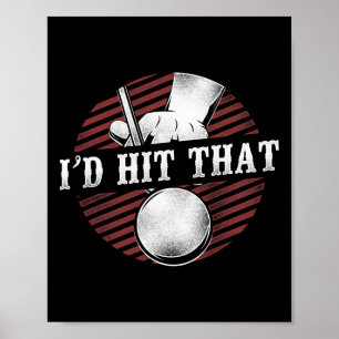 Billard Pool Player Ball Puffer Vintag Retro Id Hi Poster