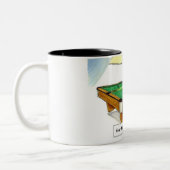 Billard, Pool Player Cartoon Zweifarbige Tasse (Links)