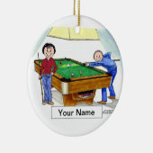 Billard, Pool Player Couple Keramik Ornament (Rechts)