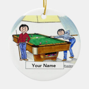 Billard, Pool Player - Frauen & Frauen Keramikornament