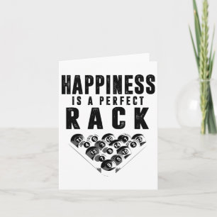 Billard Pool Player Glück ist ein perfekter Rack Karte