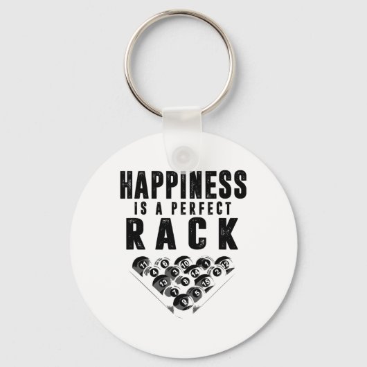 Billard Pool Player Glück ist ein perfekter Rack Schlüsselanhänger (Vorderseite)