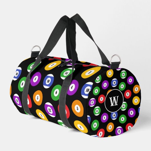 Billard Pool Player Monogram Duffle Bag (Linke Seite)