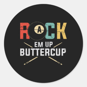 Billard Pool Player Rack Em Up Buttercup Stick 8 Runder Aufkleber