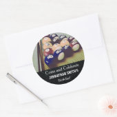 Billard Pool Rugged Geburtstagskleber Runder Aufkleber (Umschlag)