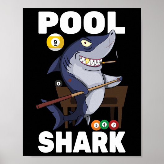 Billard - Pool Shark - Snooker Player - R Pub - Poster (Vorne)