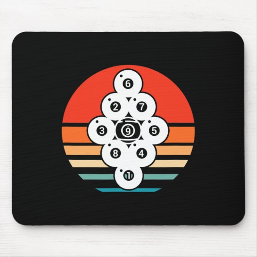 Billard Pool Snooker Billiard Player 9 Ball Retter Mousepad (Vorne)