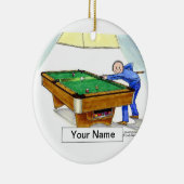 Billard, Pool-Spieler - Mann Keramik Ornament (Rechts)