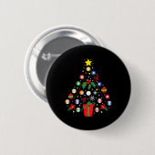 Billard Pool Spieler Weihnachtsschmuck Treff Button (Vorne & Hinten)