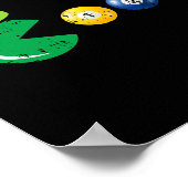 Billard Pool St Patricks Day Retro-Spiel Poster (Ecke)