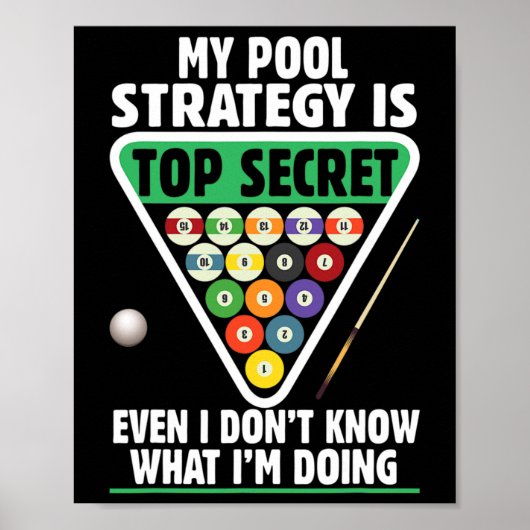 Billard Pool Strategy Snooker Player Poster (Vorne)