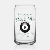 Billard Pool Zimmer 8 Ball Trinkbehälter Beer Dosenglas (Vorderseite)