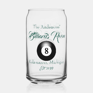 Billard Pool Zimmer 8 Ball Trinkbehälter Beer Dosenglas