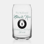 Billard Pool Zimmer 8 Ball Trinkbehälter Beer Dosenglas (Rückseite)