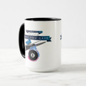 Billard & Poolkaffee Tasse mit Meme, Quot (Vorderseite Links)