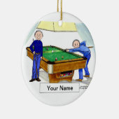 Billard, Poolspieler - Männer und Männer Keramik Ornament (Rechts)