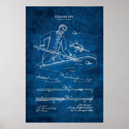 Billard Poster Patent Art Nr. 7 Poolzimmer Dekorat