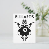 Billard Postkarte (Stehend Vorderseite)