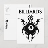 Billard Postkarte (Vorne/Hinten)