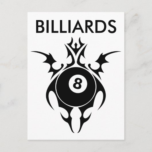 Billard Postkarte (Vorderseite)