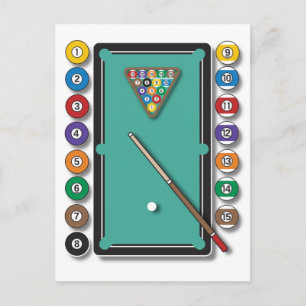 Billard Postkarte