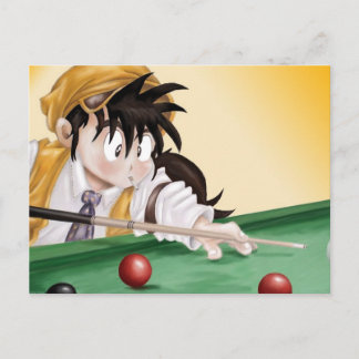 Billard (Postkarte) Postkarte