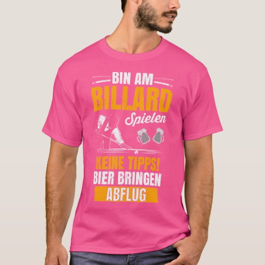 Billard Queue Pool Snooker 8-Ball Queue Kreide Nin T-Shirt (Vorderseite)