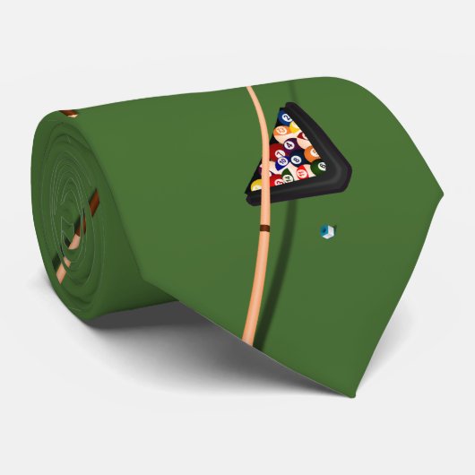 Billard-Queue und Rack-Krawatte Krawatte (Gerollt)