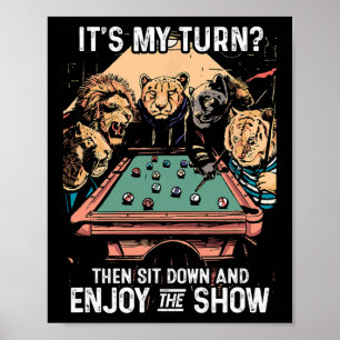 Billard Rack Cue Stick Pool Table Billiard Playa Poster
