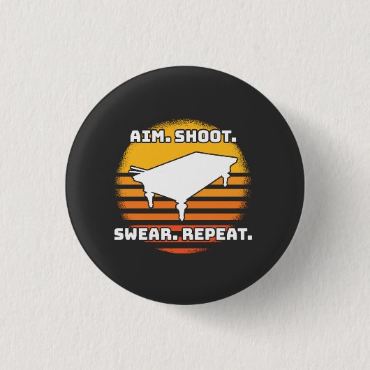 Billard Retro Vintage Button (Vorderseite)